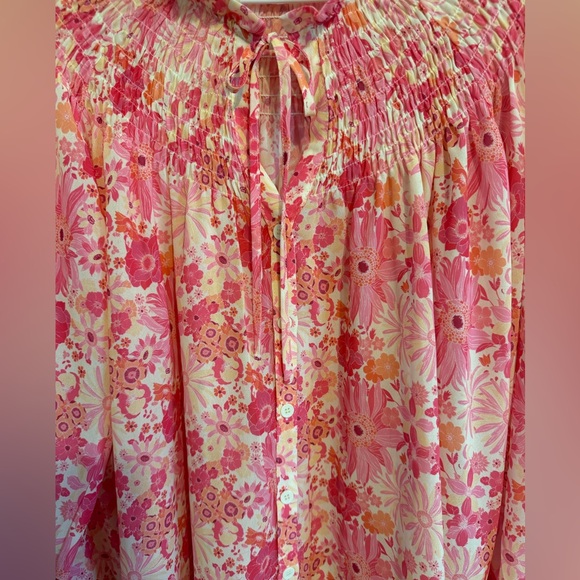 Flying Tomato Pink Floral Blouse Large - Picture 5 of 7